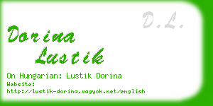 dorina lustik business card